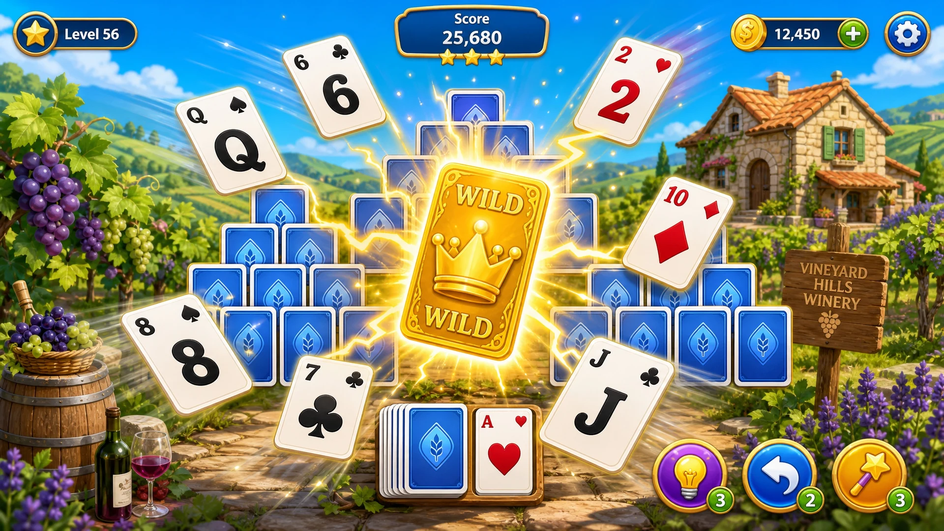 TriPeaks Solitaire Treasure screenshot