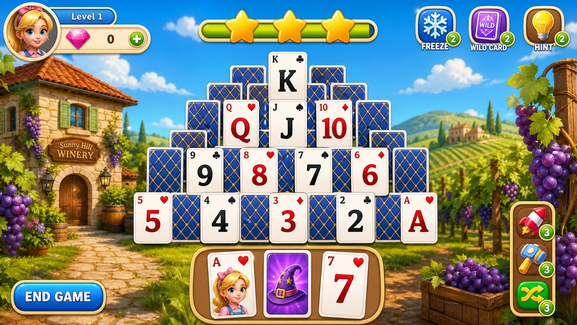 TriPeaks Solitaire Treasure screenshot