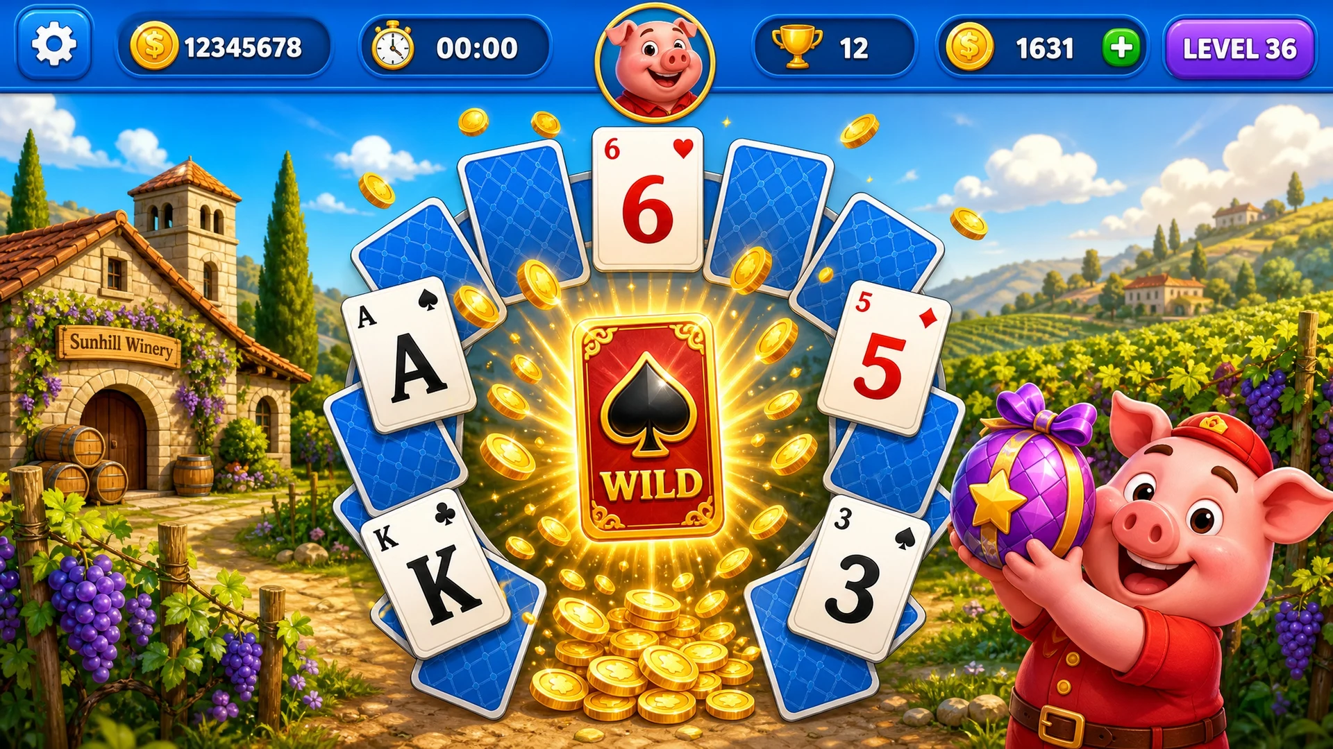 TriPeaks Solitaire Treasure screenshot